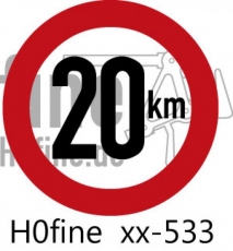 Verkehrszeichen Geschwindigkeitsbegrenzung 20 km/h