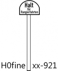 Halt für Rangierfahrten (Ra 10) Fertigmodell