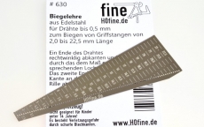 Biegelehre für Drähten bis 0,5 mm, Edelstahl