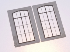 Filigranätzfenster UG (Auhagen Fenster L) 10 x 21,6 mm Sprossenteilung B, 2 Stk.