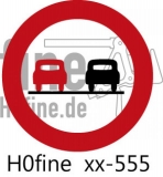 Verkehrszeichen Überholverbot 1953