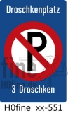 Verkehrszeichen Droschkenplatz (bis 1971)