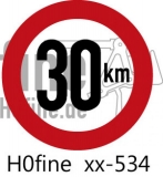 Verkehrszeichen Geschwindigkeitsbegrenzung 30 km/h