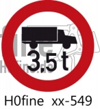 Verkehrszeichen Verbot für Lkw über 3,5 t
