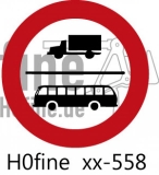 Verkehrszeichen Verbot für Lkw und Omnibusse